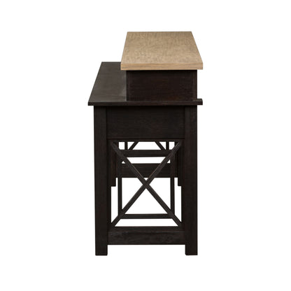 Heatherbrook - Console Bar Table - Charcoal & Ash