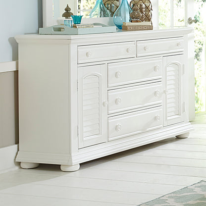 Summer House - 2 Door 5 Drawer Dresser - Oyster White