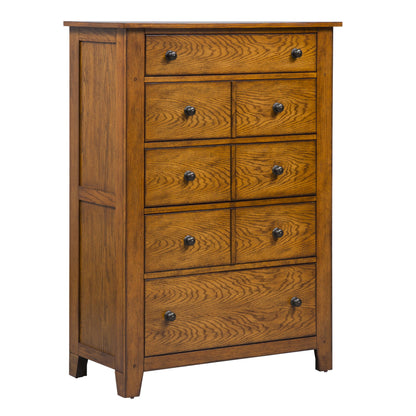 Grandpas Cabin - 5 Drawer Chest - Aged Oak