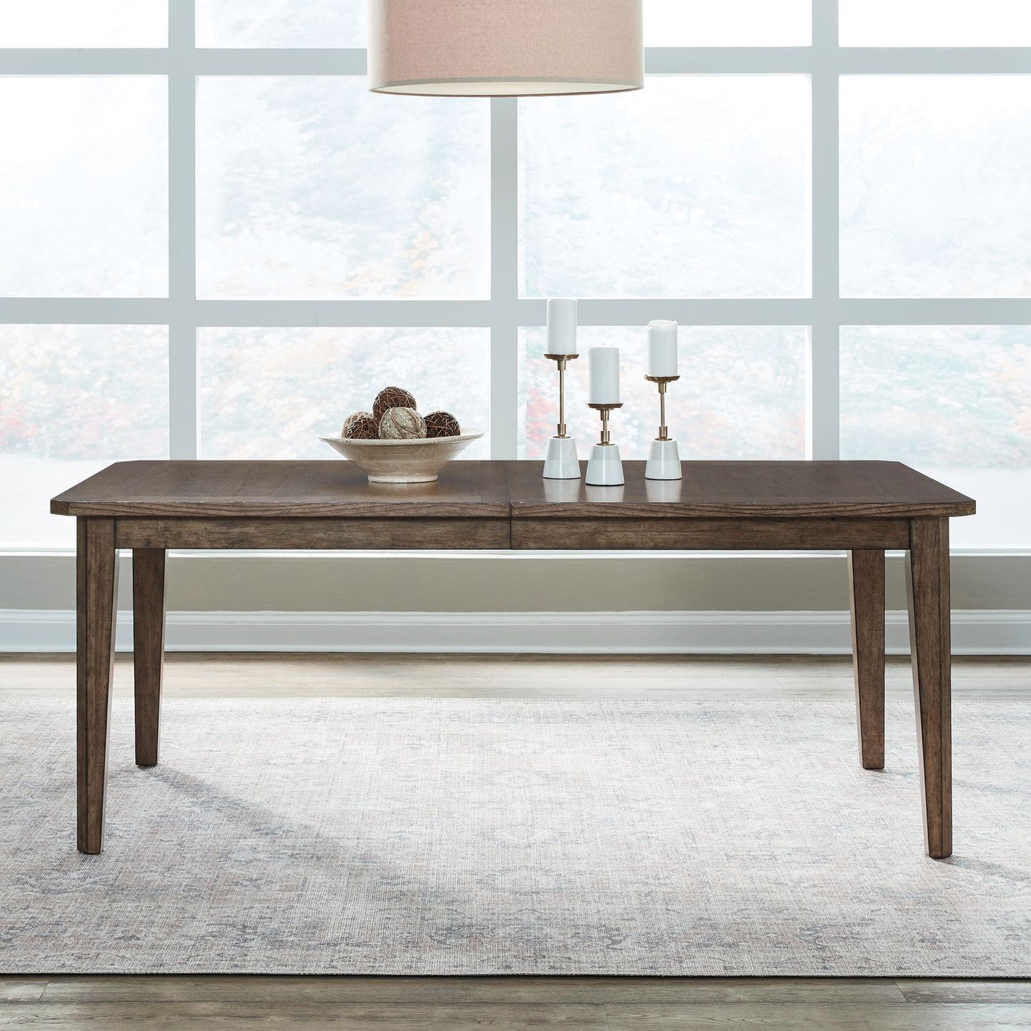 Carolina Park - Rectangular Leg Table - Amber Brown