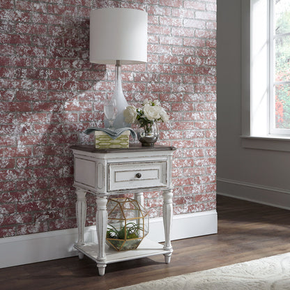 Magnolia Manor - Leg Nightstand - Antique White
