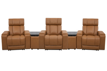Phoenix - Zero Gravity Power 3 Seat Home Theater Seating With 2 Wedges And Immersive Audio