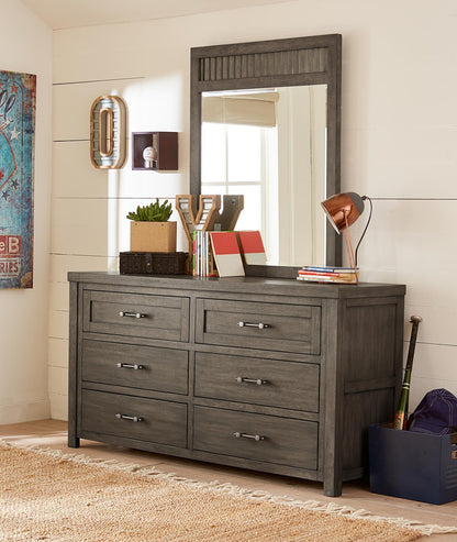 Bunkhouse - Vertical Mirror - Dark Brown