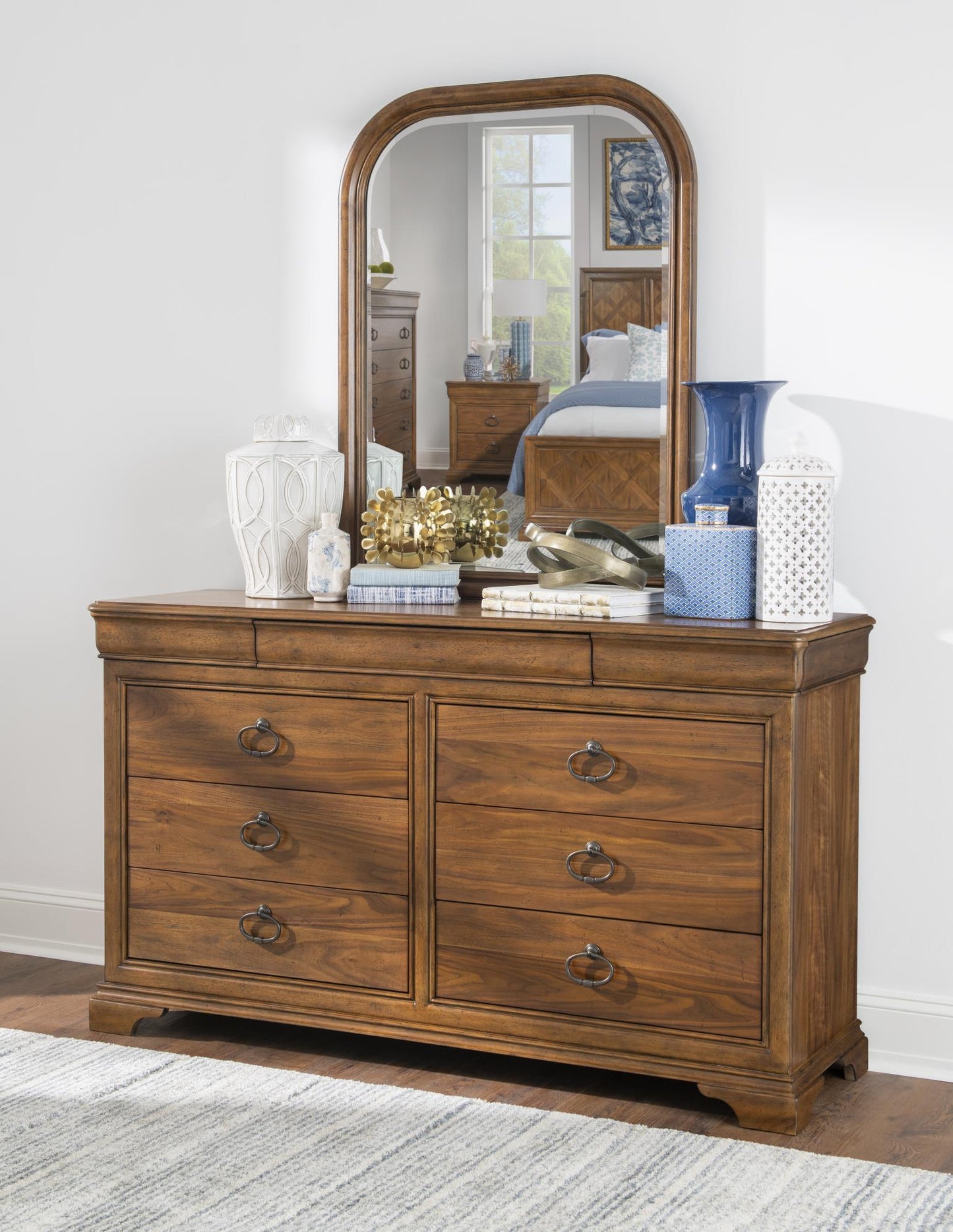 Echelon - Arched Mirror - Heritage Walnut