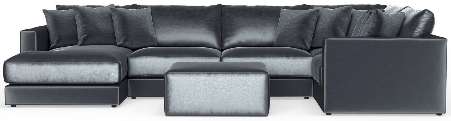 Remington - Modular Sofa And Cocktail Ottoman - Slate