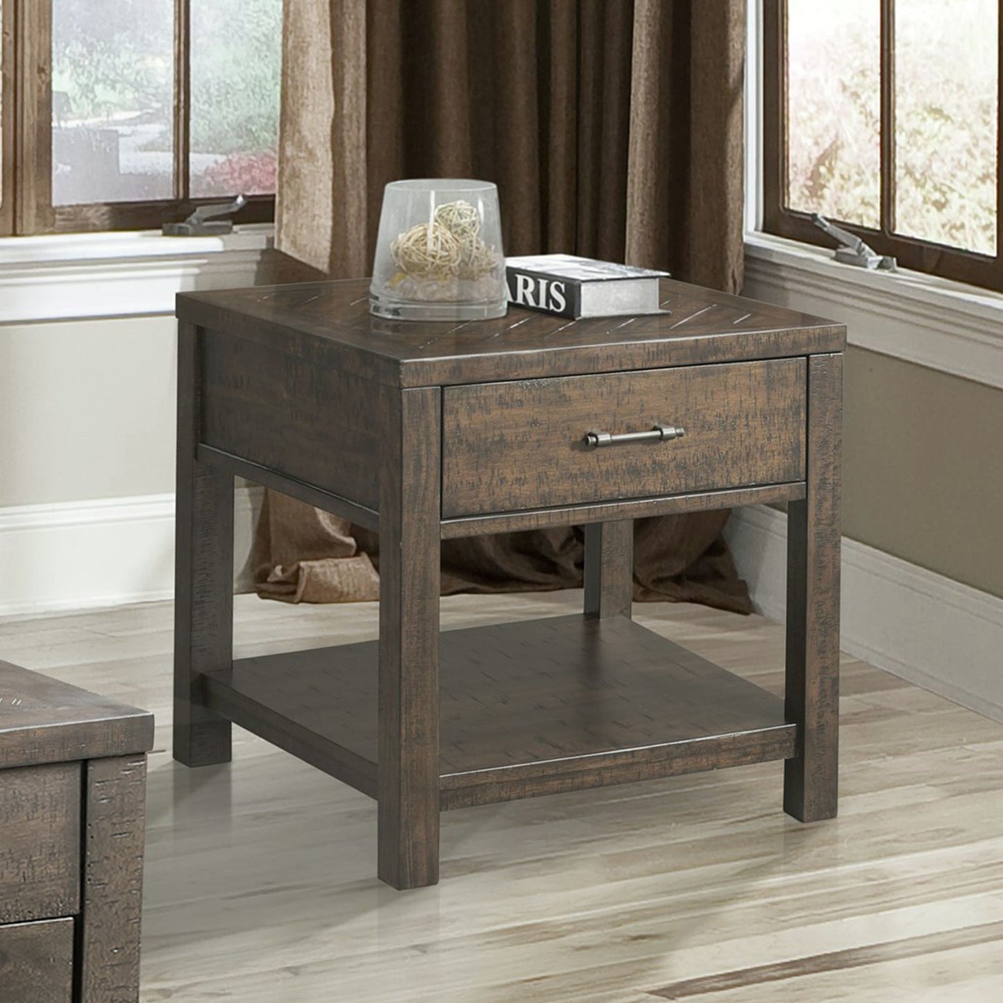 Jax - End Table - Dark Walnut