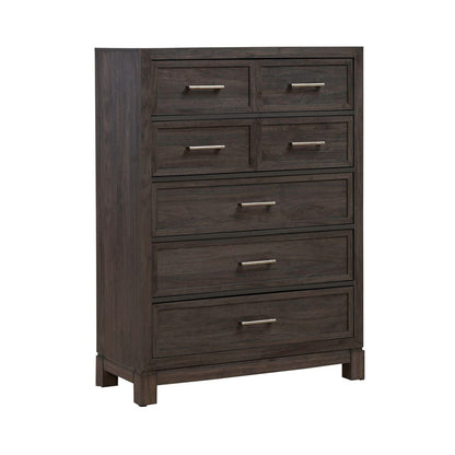 Modern Edge - 5 Drawer Chest - Caffe