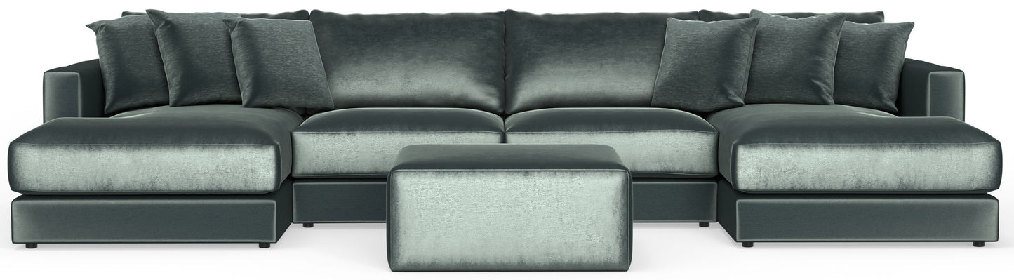 Remington - Modular Sofa And Cocktail Ottoman - Pine