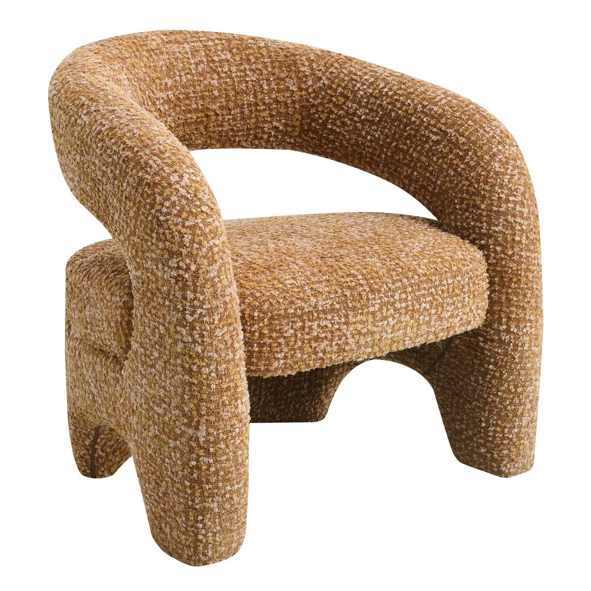 Pelia - Accent Chair - Orange Tweed