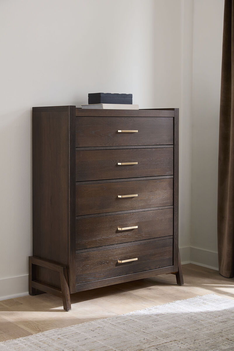 Mercer Street - Chest 5 Drawer - Dark Roast