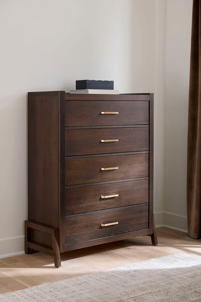 Mercer Street - Chest 5 Drawer - Dark Roast