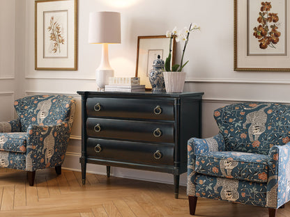 Charleston - Three Drawer Chest, Armoire Base - Black