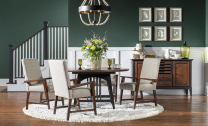 Fenmore - Upholstered Arm Chair (Set of 2) - Mocha And Distressed Cherry
