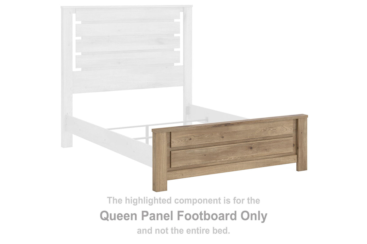 Brozmont - Queen Panel Footboard - Tan