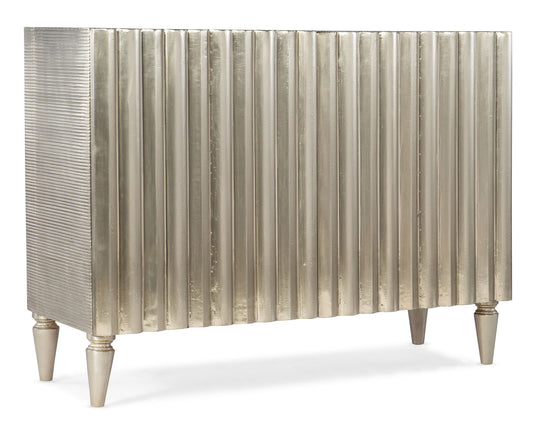 Melange - Mackenna 2-Door Chest - Pearl Silver