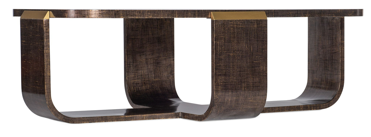 Melange - Edmun Rectangle Cocktail Table - Dark Brown