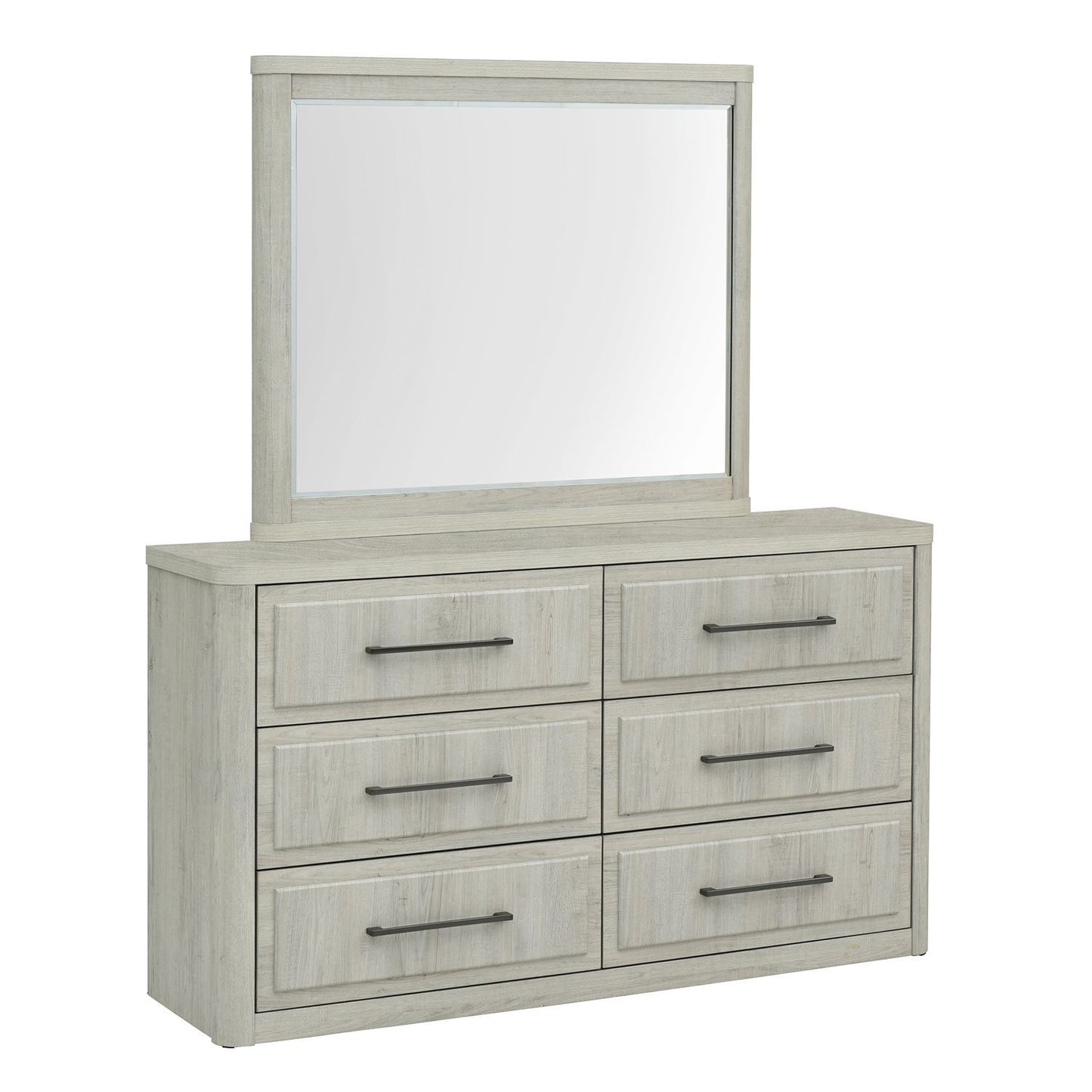 Modern Play - Dresser & Mirror - Natural White