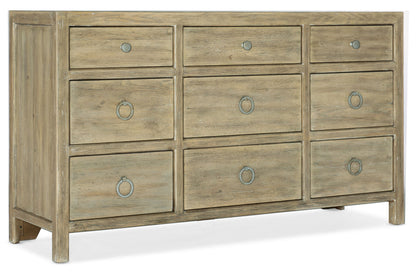 Surfrider - 9-Drawer Dresser - Light Brown