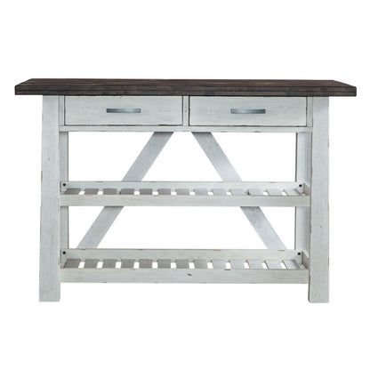 Farmhouse - Server - Two Tone White / Wood Tone