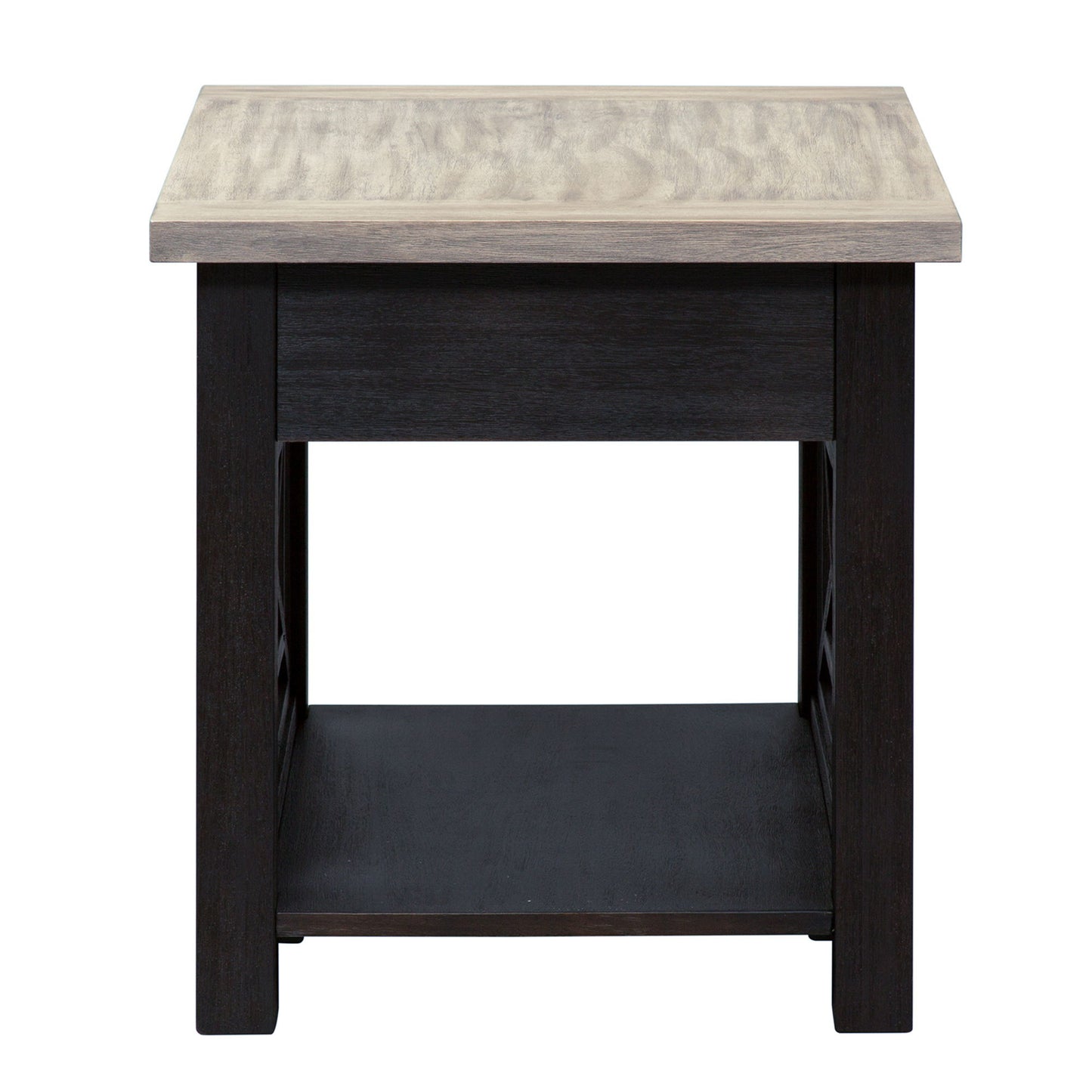 Heatherbrook - Drawer End Table - Charcoal & Ash