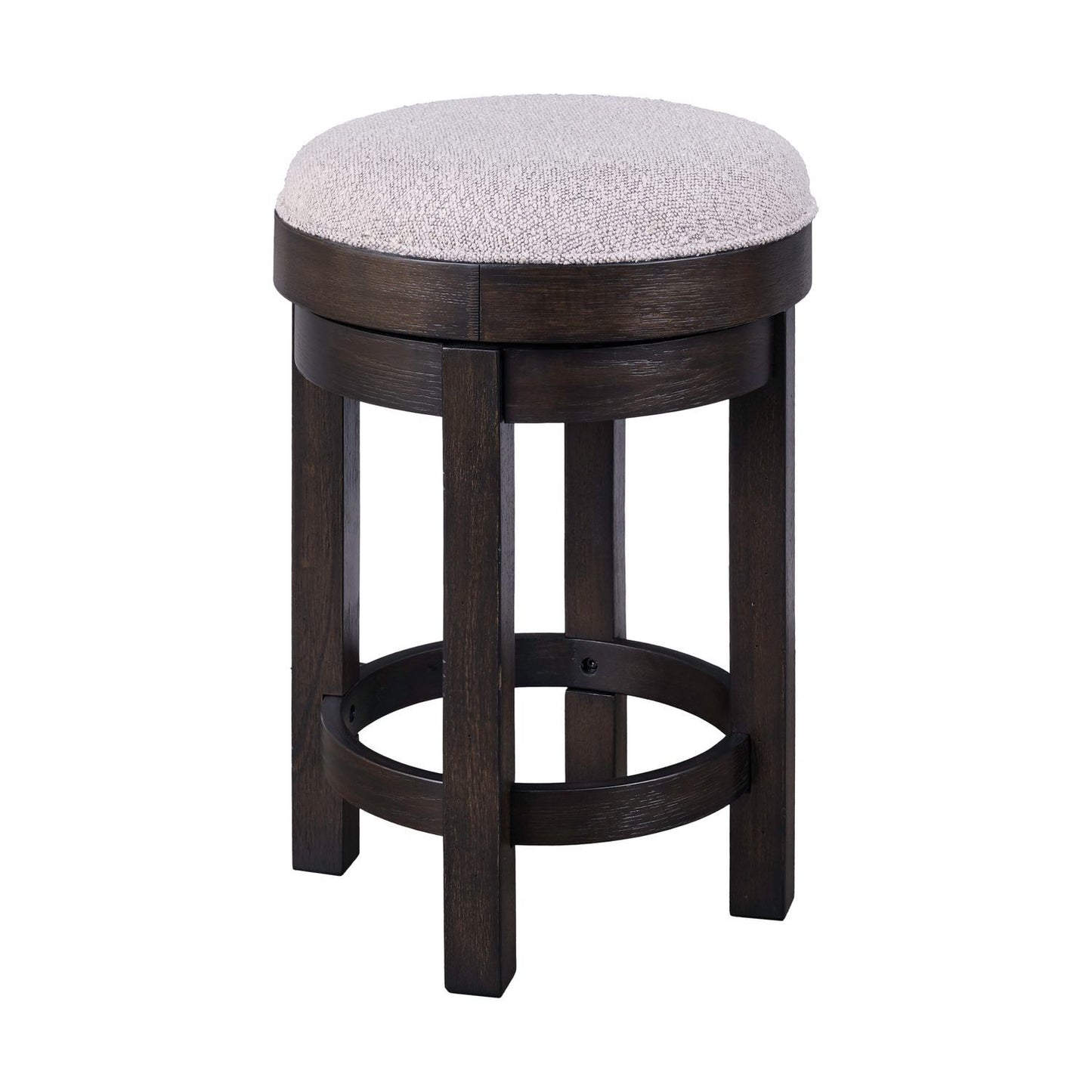 Weston - Upholstered Swivel Console Stool - Peppercorn