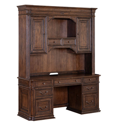 Provence Park - Credenza & Hutch - Chateau Brown