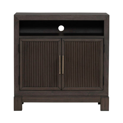 Modern Edge - Bedside Chest With Charging Station - Caffe