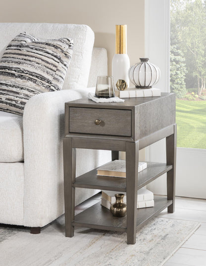 Emery - Chairside Table - Slate Stone
