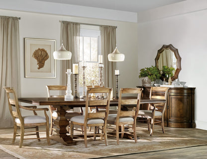 Archivist - Trestle Table With 2-18" Leaves - Dark Brown