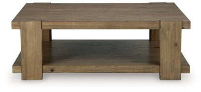 Flangren - Rectangular Cocktail Table - Light Brown