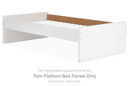 Onita - Twin Platform Bed Panels - White