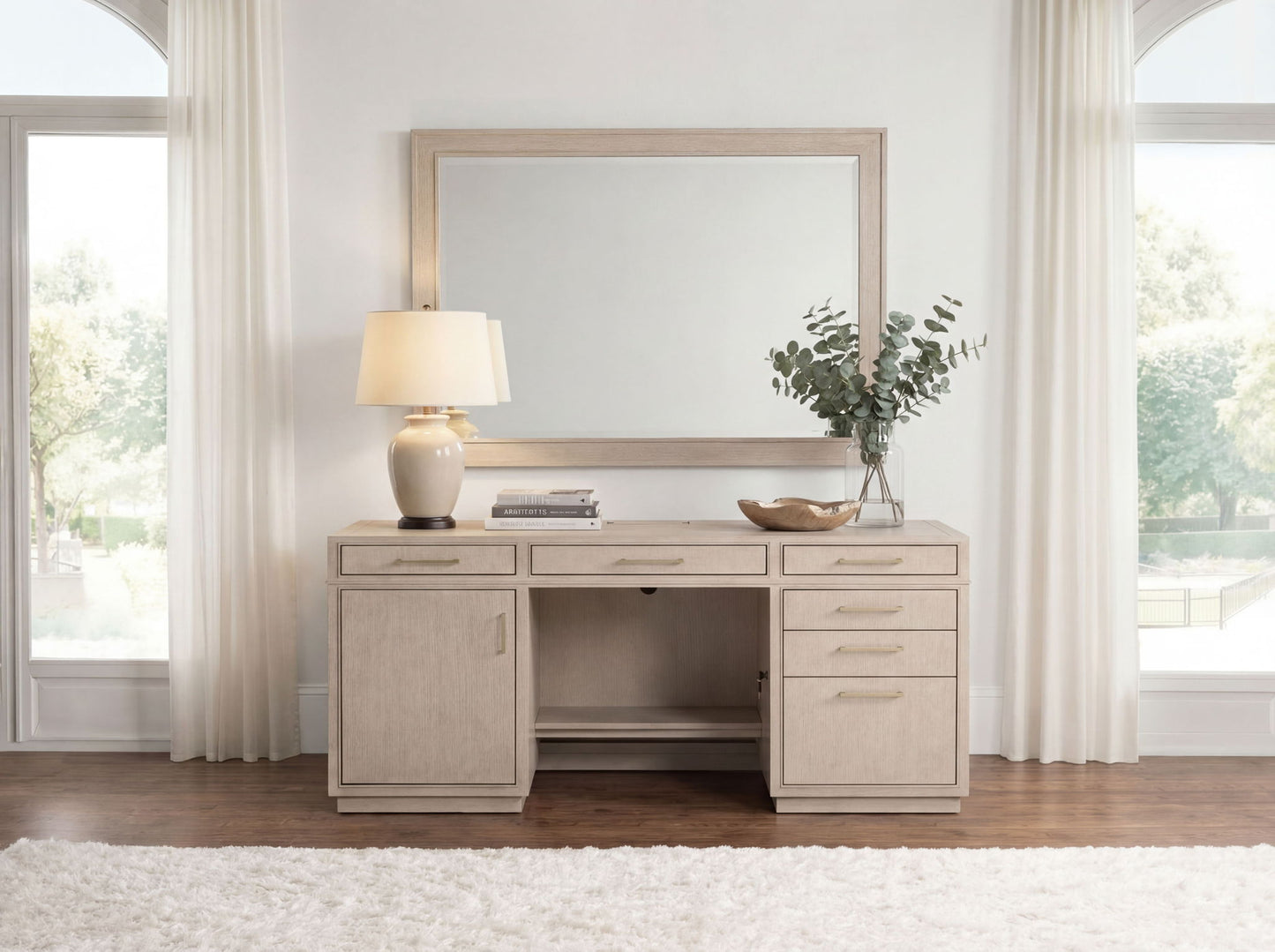Home Office - Credenza - Polished Limestone