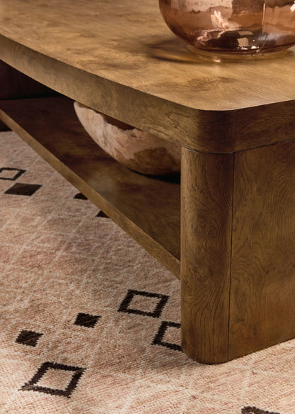 Melange - Romano Rectangle Cocktail Table - Dark Brown