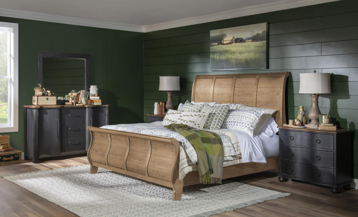 Vintage Market - Complete Sleigh Bed