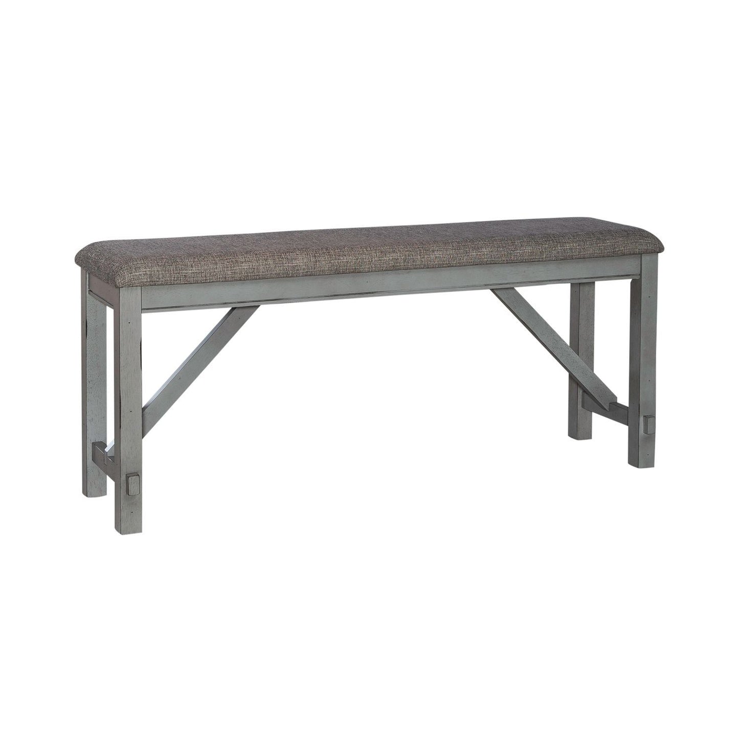 Newport - Counter Height Dining Bench - Smokey Gray / Carbon Gray