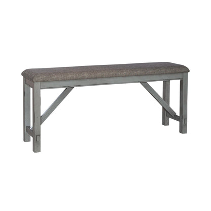 Newport - Counter Height Dining Bench - Smokey Gray / Carbon Gray