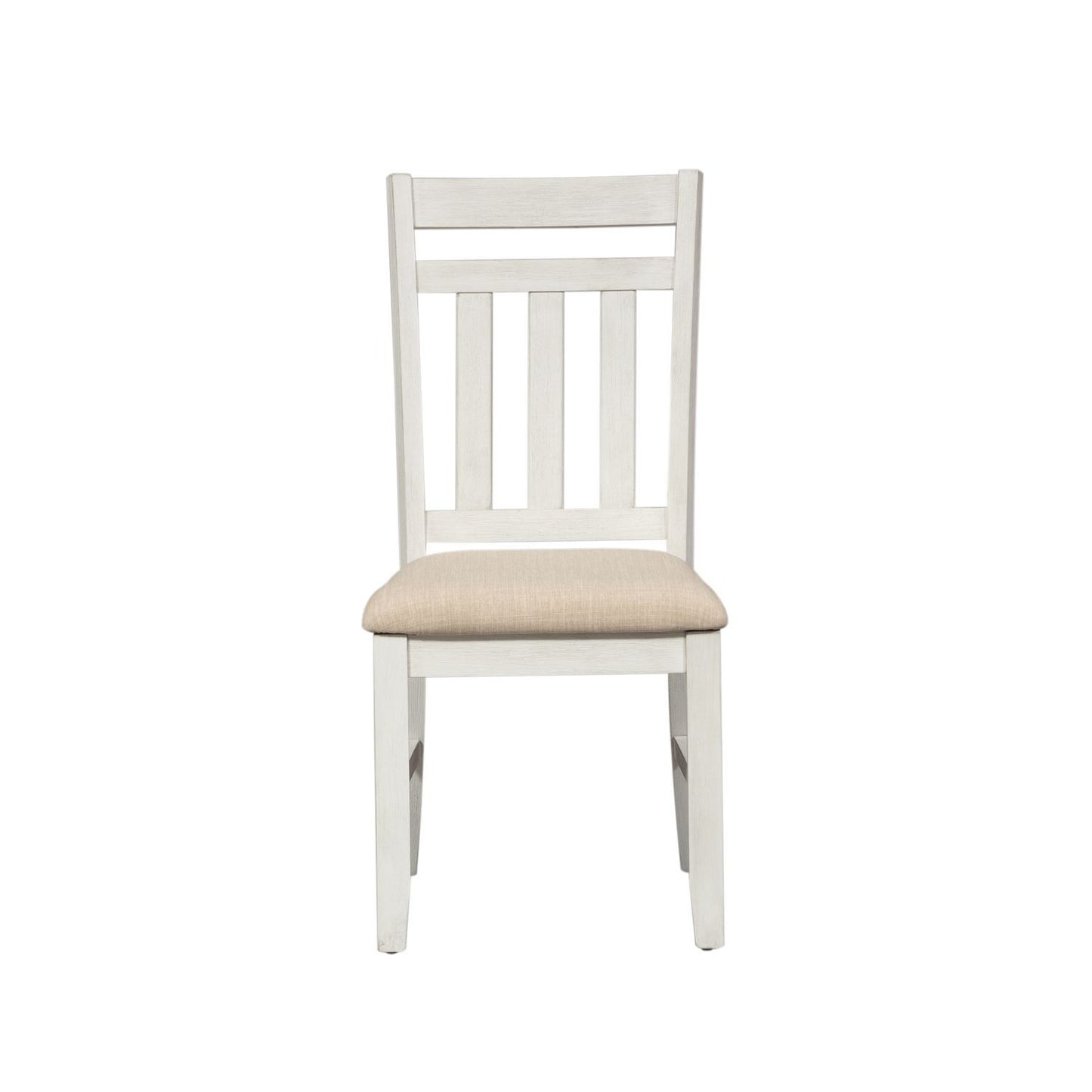 Summerville - Slat Back Side Chair - Soft White Wash / Wirebrushed Gray