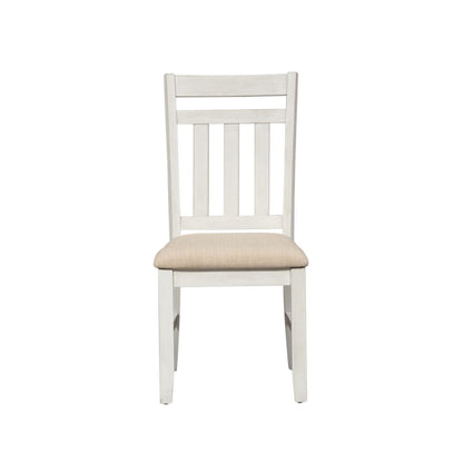 Summerville - Slat Back Side Chair - Soft White Wash / Wirebrushed Gray