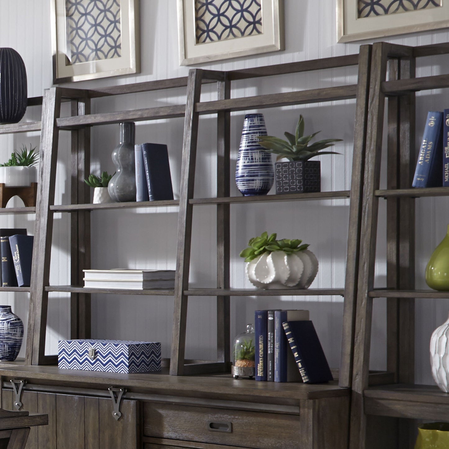Stone Brook - Credenza Hutch - Rustic Saddle