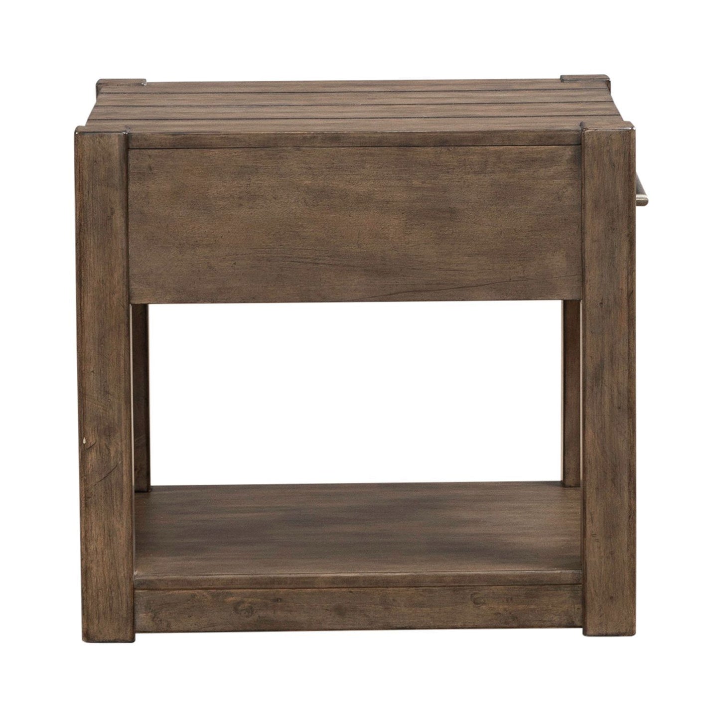 Broadmore - Drawer End Table - Cobblestone Brown