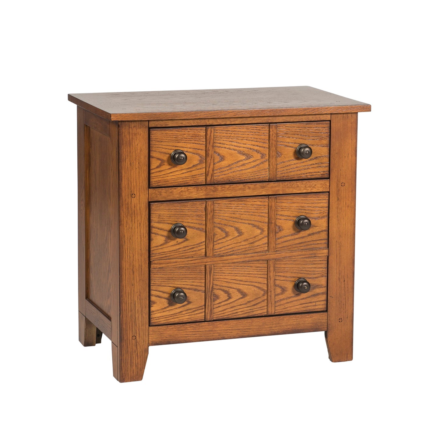 Grandpas Cabin - Nightstand - Aged Oak