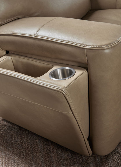 MS - Riverton Power Gliding Recliner With Power Headrest And Lumbar - Brown