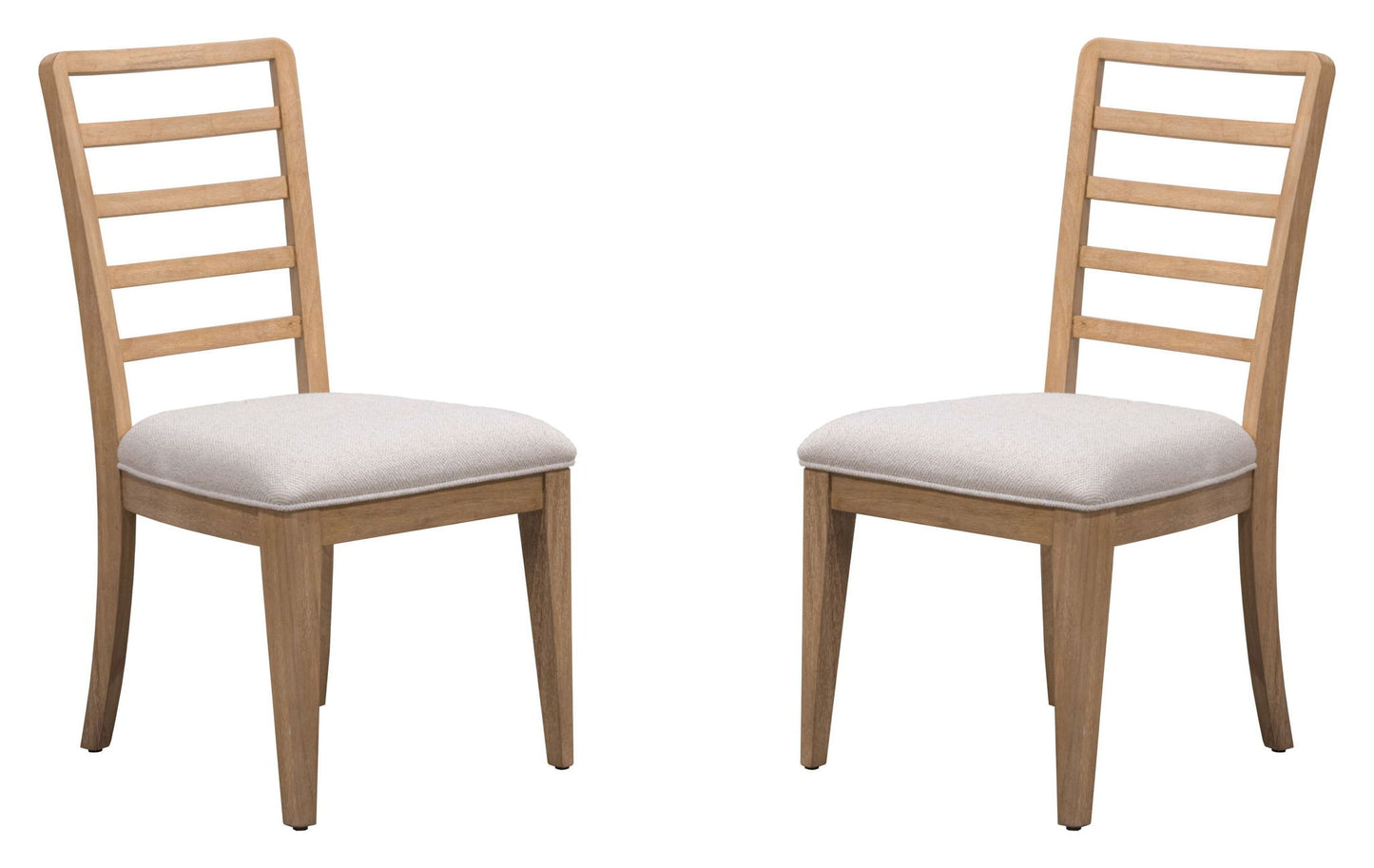 Escape - Ladder Back Dining Chair (Set of 2) - Glazed Natural Oak Mirage Mist