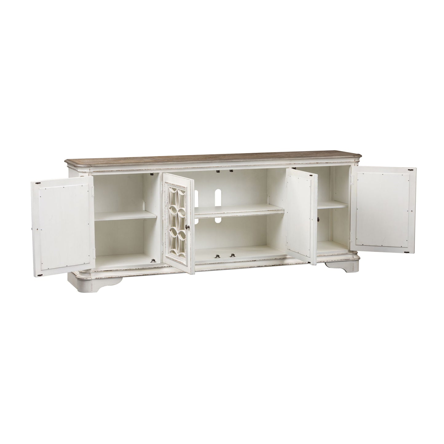 Magnolia Manor - 4 Doors TV Console - Antique White