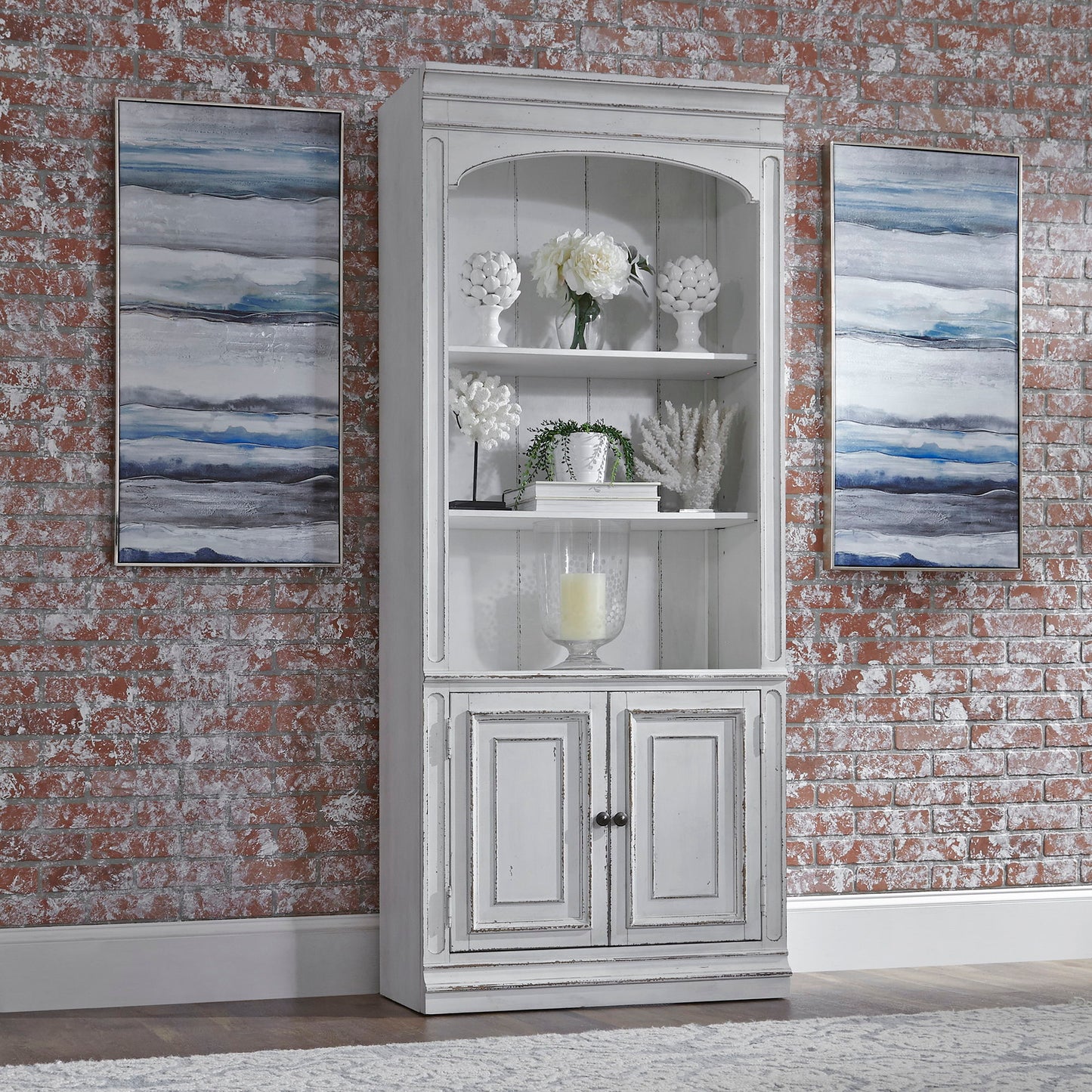 Magnolia Manor - Bunching Bookcase - Antique White