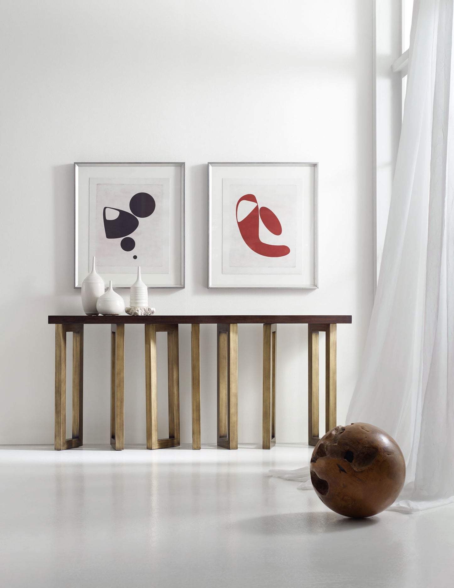Melange - Connelly Hall Console - Dark Brown