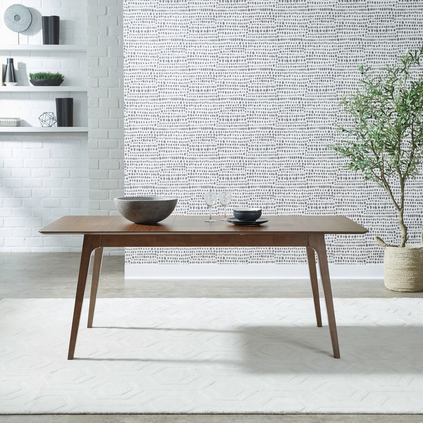 Space Savers - Rectangular Leg Table - Walnut