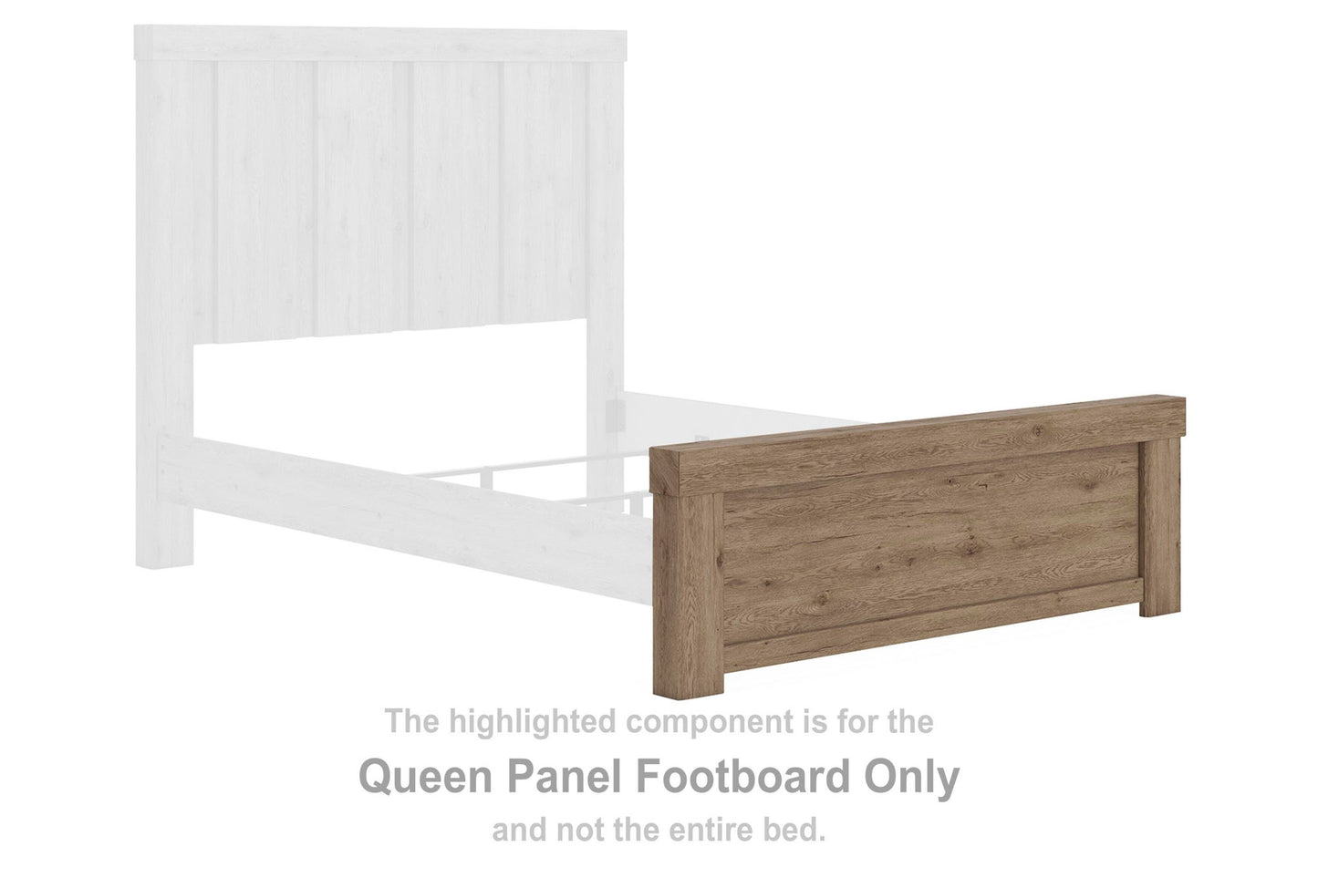 Oliandon - Queen Panel Footboard - Light Brown