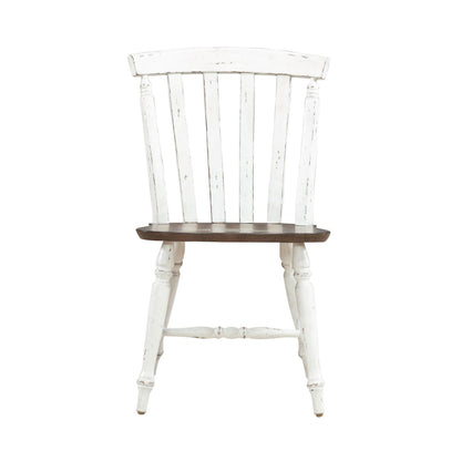 Al Fresco - Slat Back Side Chair - Graphite & Whitestone