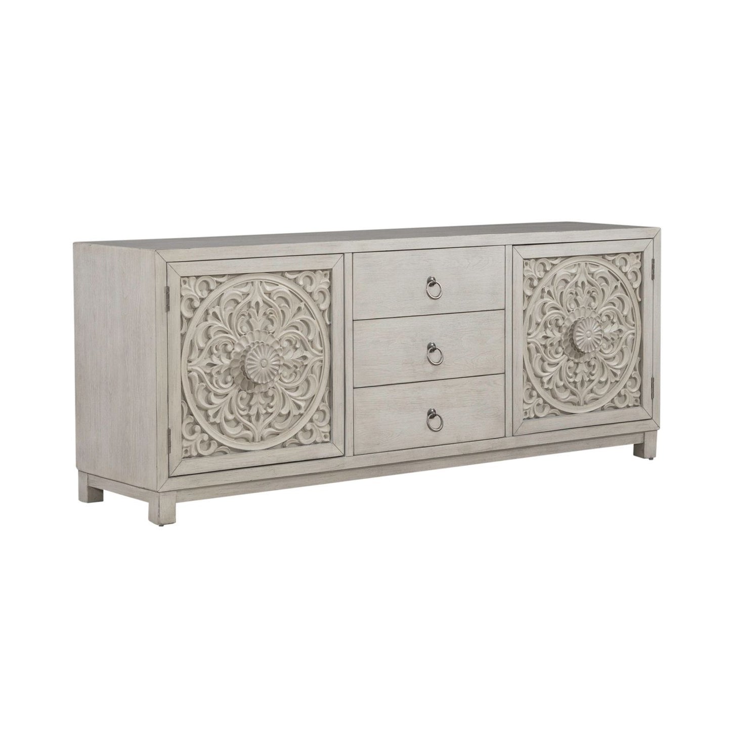 Sundance - 2 Door 3 Drawer Accent Cabinet - Antique Linen